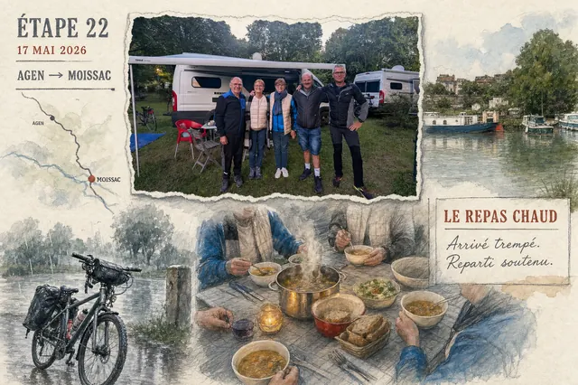 Planche narrative — repas chaud avec des agriculteurs à Moissac